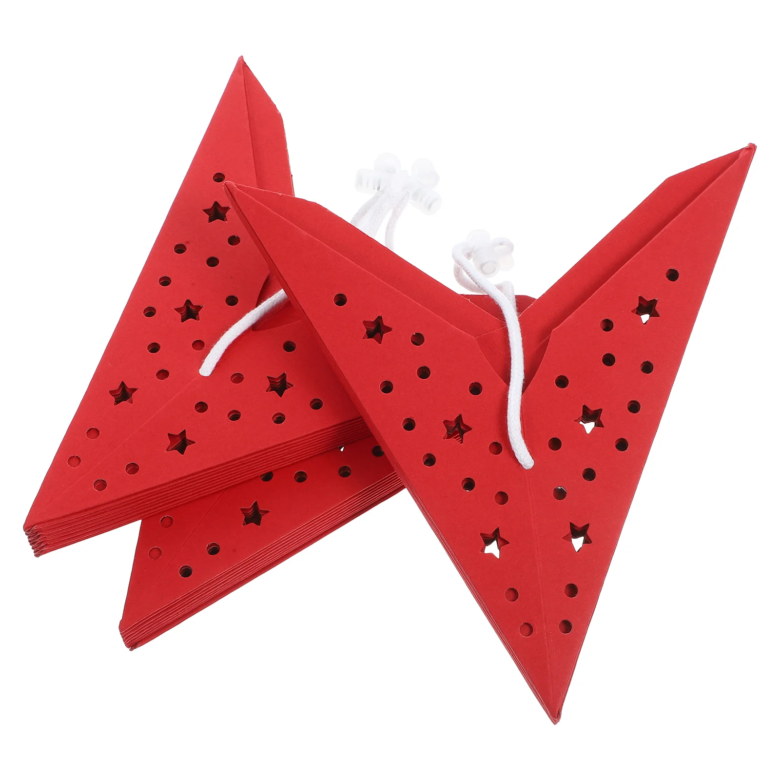 3 Pcs Nine Pointed Star Paper Lantern Decorative Lamp Shade Xmas Lights Christmas Tree Lampshade Pendant