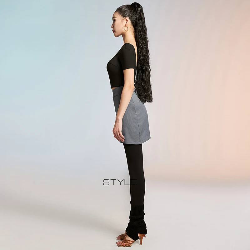 Neue Frauen Latin Dance Kleidung Für Ausbildung Kurzarm Schwarz Top Praxis Hosen Grau Hüfte Handtuch Weibliche Latin Dancewear AMY3157
