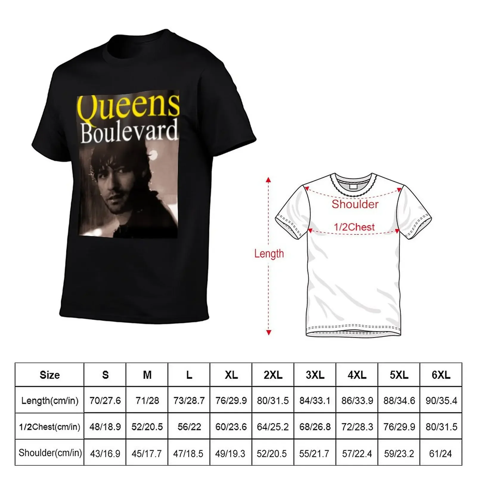 Queens Boulevard Poster Design T-Shirt blue archive cute tops Aesthetic clothing graphic t shirt vintage Short sleeve tee men