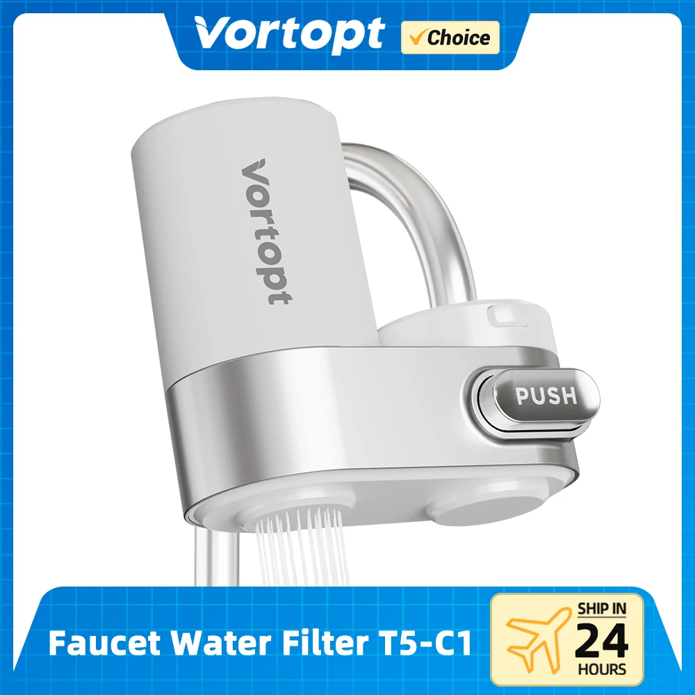 

Vortopt White Faucet Water Filter 350 Gallons 5 stages Drinking Water Purifier Tap Filtration Kitchen Faucets Filtro 2 outlets