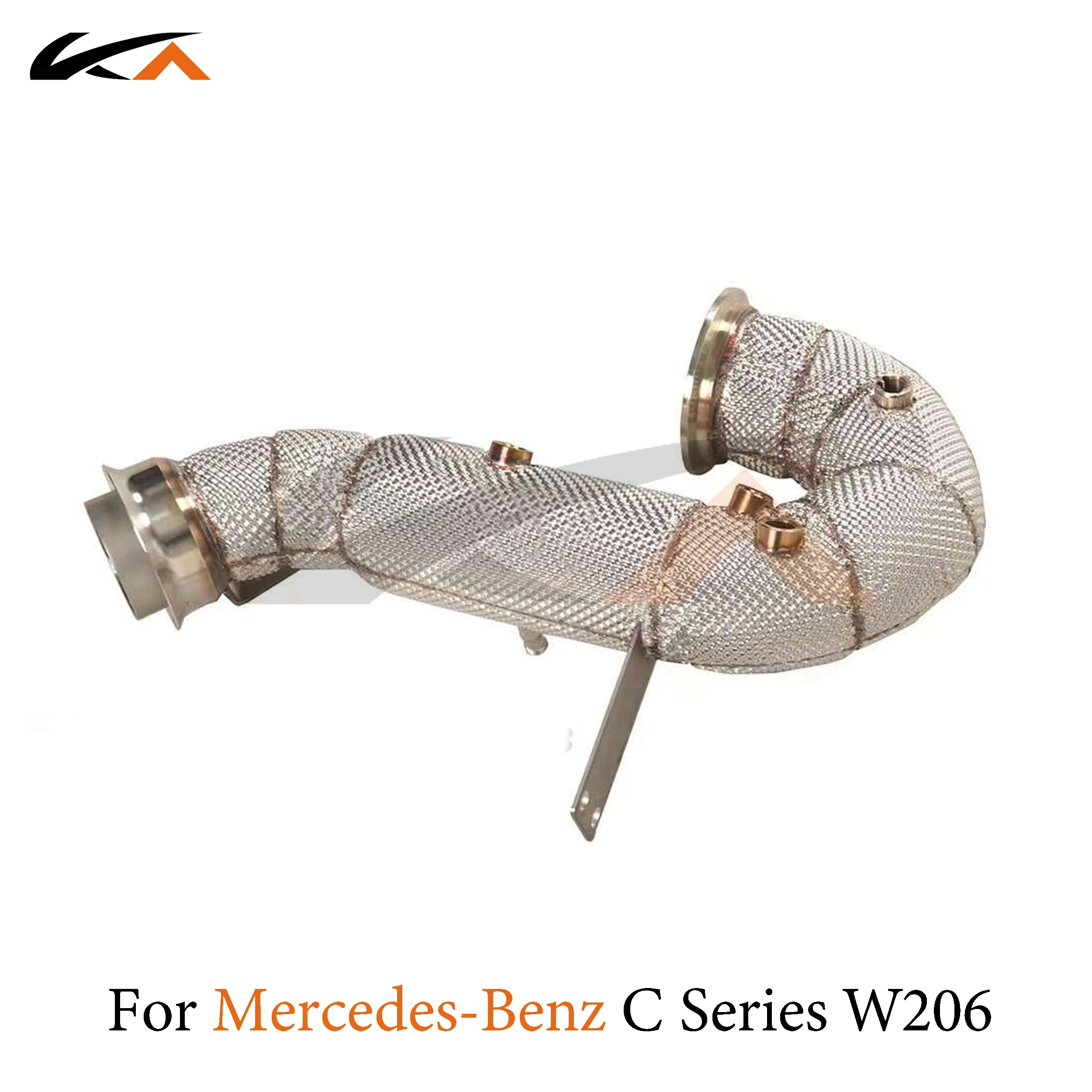 KA Tuning downpipe exhaust stainless steel headers for mercedes benz c series w206 1.5T performance parts heat shield catalysis