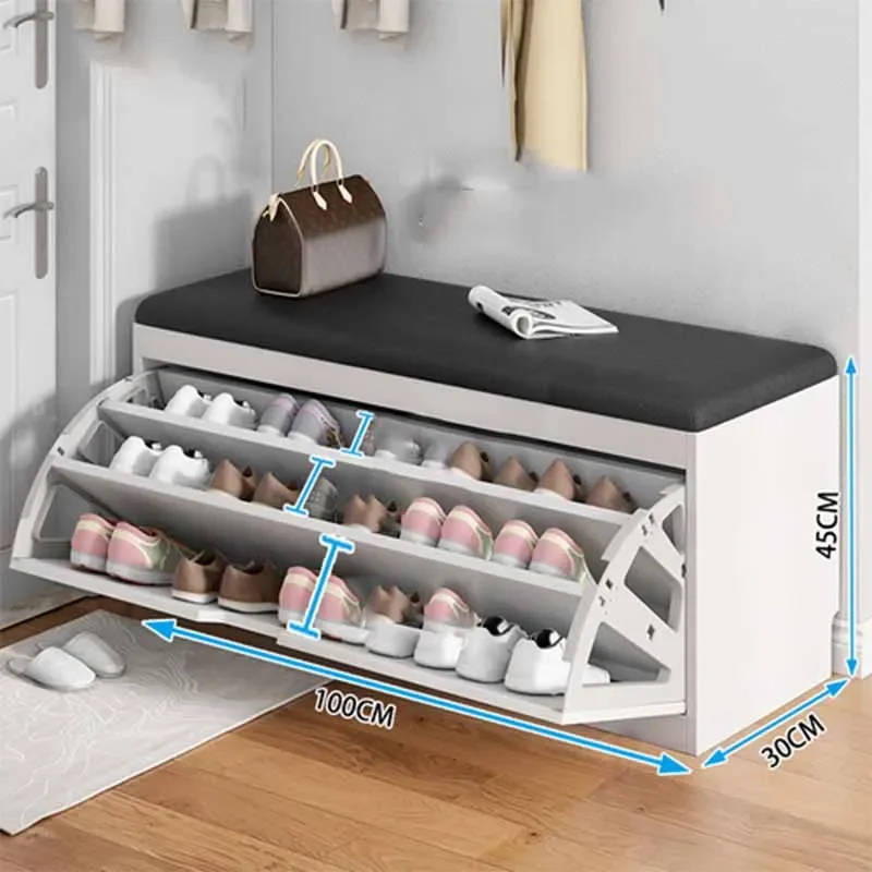 Household Portable Modern Shoe Cabinets Entryway Space Saving Storage Bench Shoe Rack Shoe Cabinets Furniture