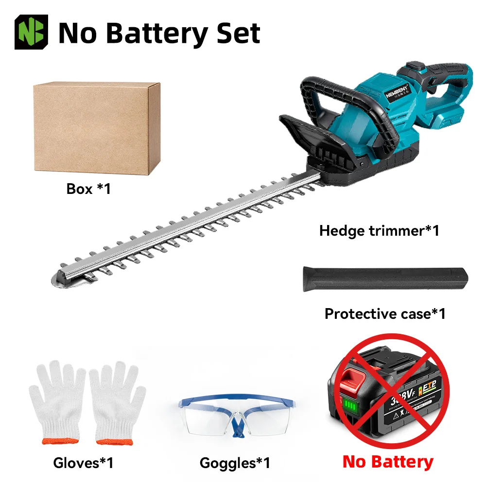 NewBeny 530MM Elektrische Heggenschaar Handvat Draaibaar Tuin Landschapsarchitectuur Heggenschaar Trimmer Gereedschap Voor Makita Batterij Pin