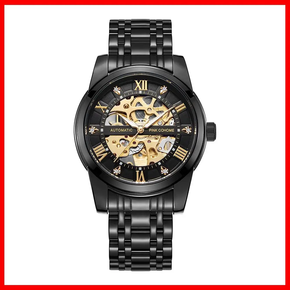 

Men Watches Skeleton Dial Face Mechanical Automatic Montre Homme Wristwatch Reloj hombre Waterproof