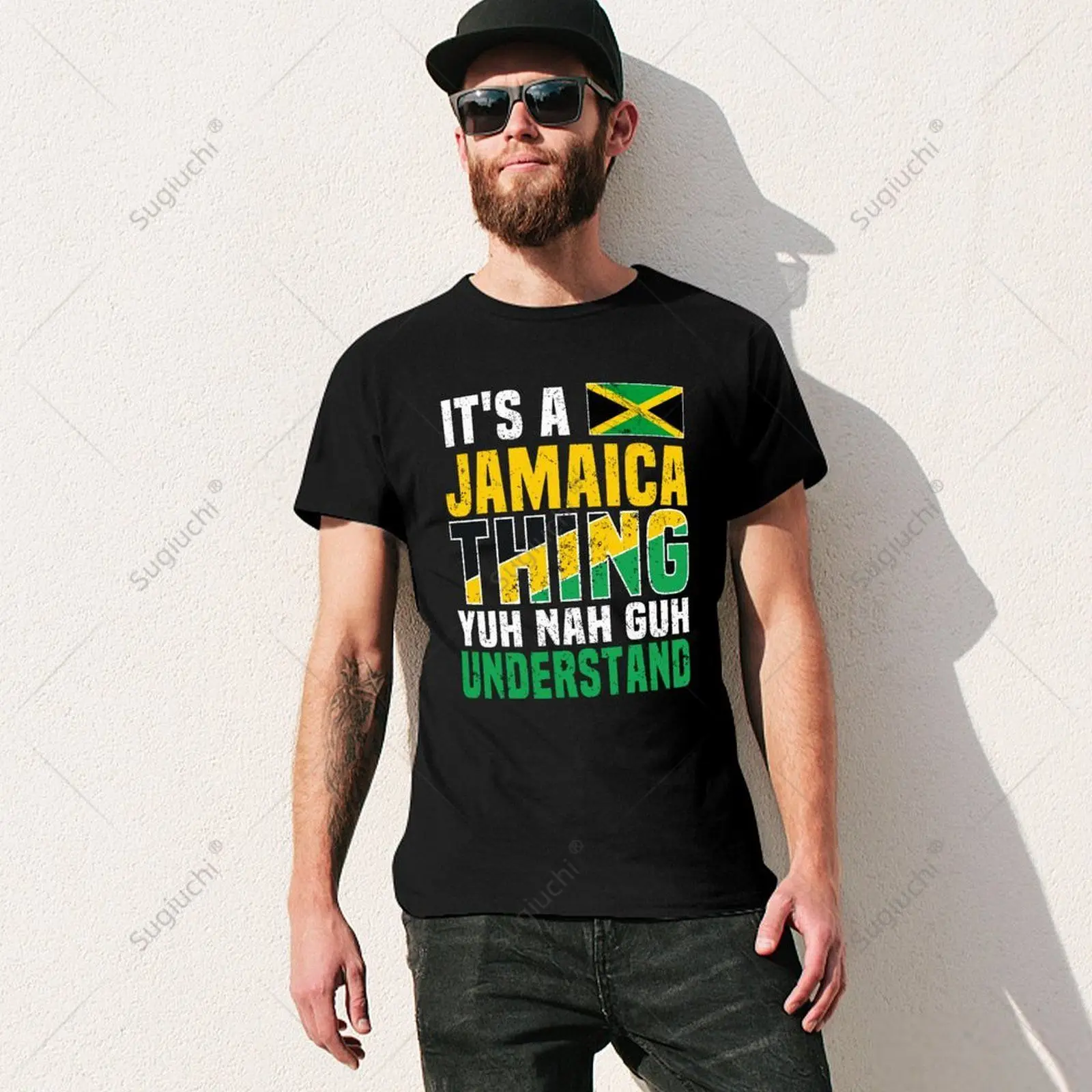 Unisex Men It's A Jamaican Thing Yuh Nah Guh Understand Funny Jamaica Tshirt Tees T Shirts Women Boys 100% Cotton T-Shirt