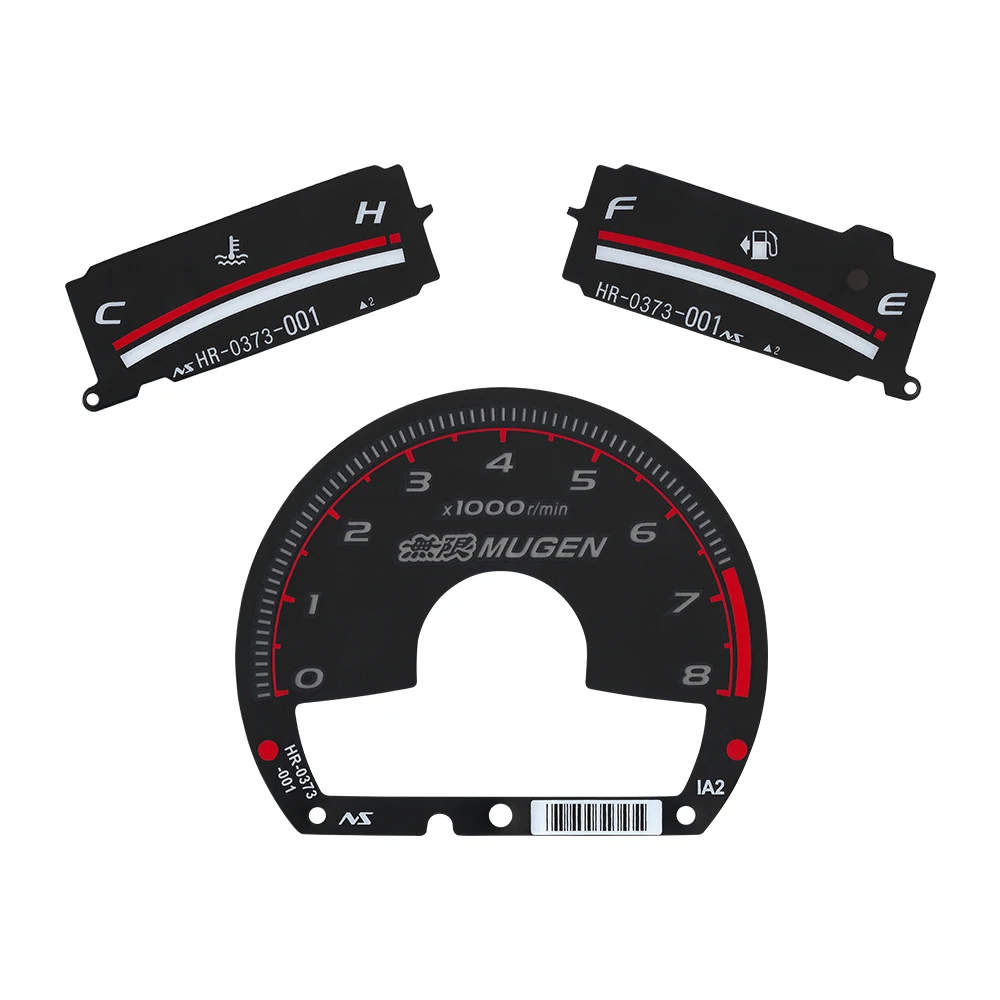 Gauge Face for Honda Civic FA5 FG2 FA1 FD1 MUGEN Style Black 8000rpm