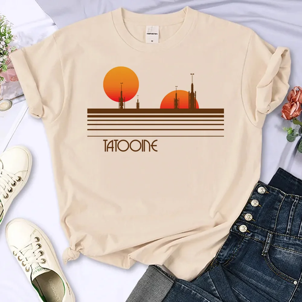 Tatooine t-shirts women streetwear t-shirts female designer comic clothing