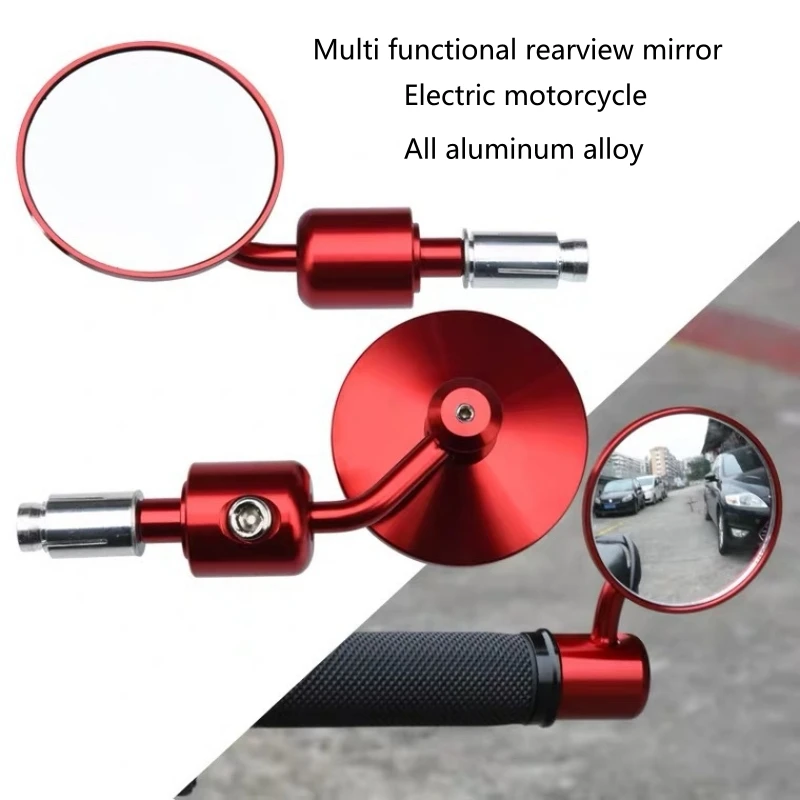 

Универсальная ручка для мотоцикла, алюминиевые зеркала заднего вида с ЧПУ для Kawasaki Yamaha Honda Suzuki, электрический скутер Streetcar