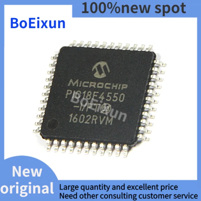 

1-100PCS PIC18F4550-I/PT PIC18F4550 TQFP-44 Package QFP 8-bit Microcontroller MCU-MCU Chip IC Brand New Original