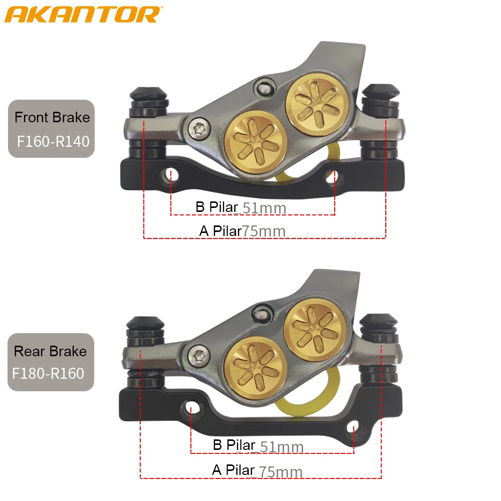 E-Bike Electric Folding Bicycle XT 4 Piston Hydraulic Power Off Disc Brake Oil Pressure Brakes 950/1850mm Four Piston Ultralight