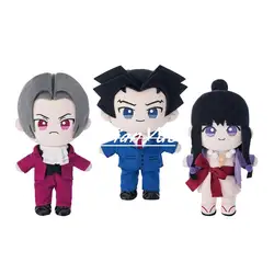 Anime Ace Attorney Phoenix Wright  Miles Edgeworth Stuffed doll  Xmas Soft doll for children's Birthday gift 25cm