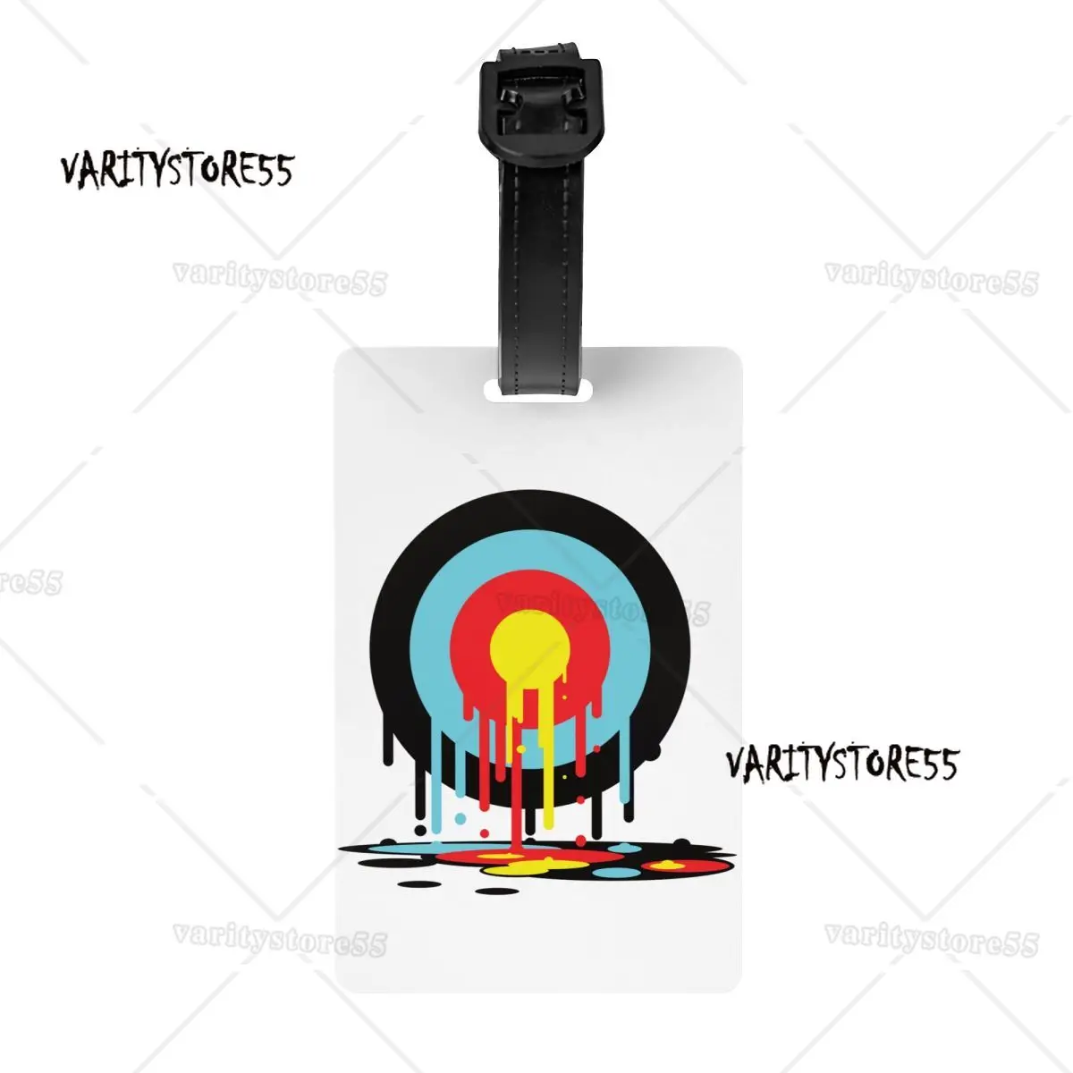 Custom Weeping Target Luggage Tag With Name Card Archery Archer Darts Shoot Privacy Cover ID Label for Travel Bag Suitcase