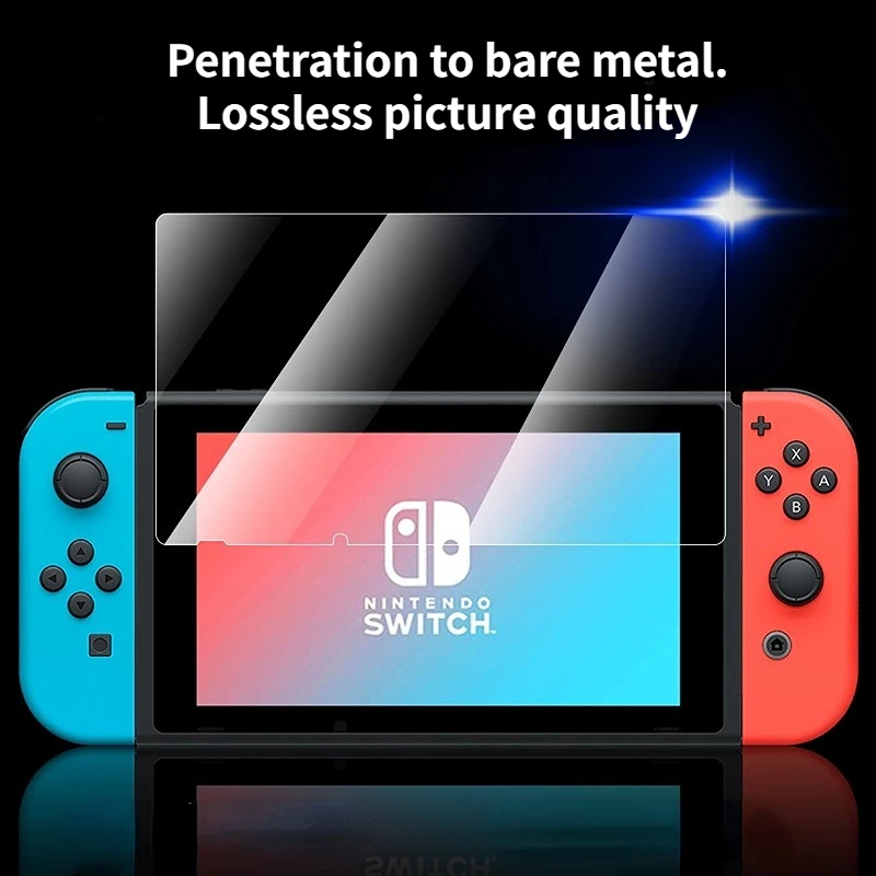 New Tempered Glass Screen HD Protector Compatible-Nintendo Switch OLED Hard Protector Film for Switch OLED Game Console Film