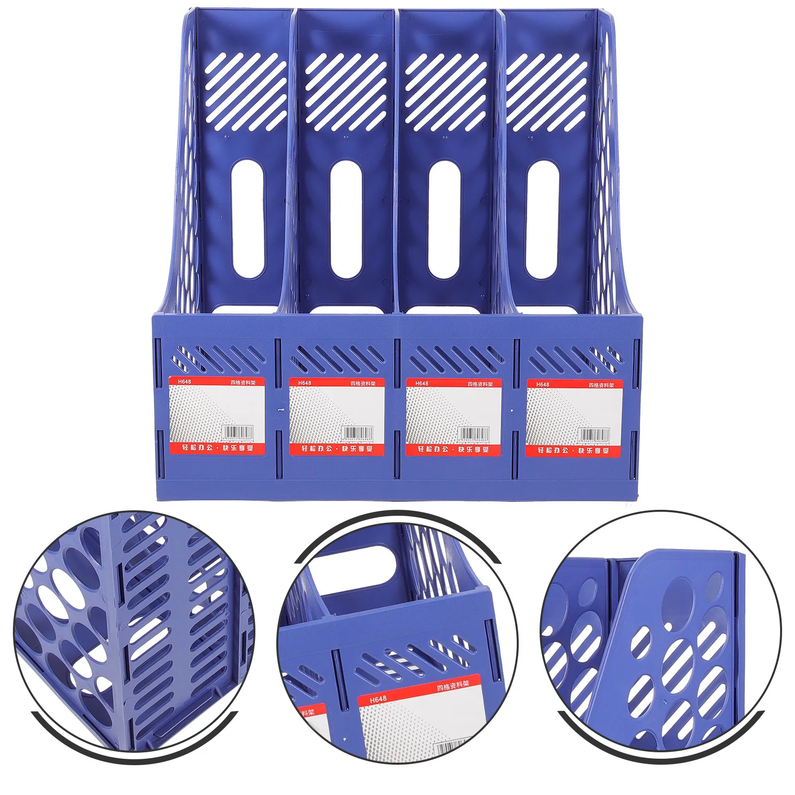 

1Set File Organizer Multi-Grid A4 Desktop Storage Rack Document Holder Office File Cubbyhole Document Rack Desktop Cubbyhole