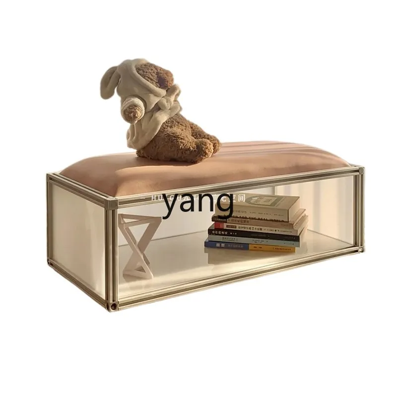 

LTT modern simple soft bag seat cushion shoe changing stool living room sofa stool bedroom bedside storage stool