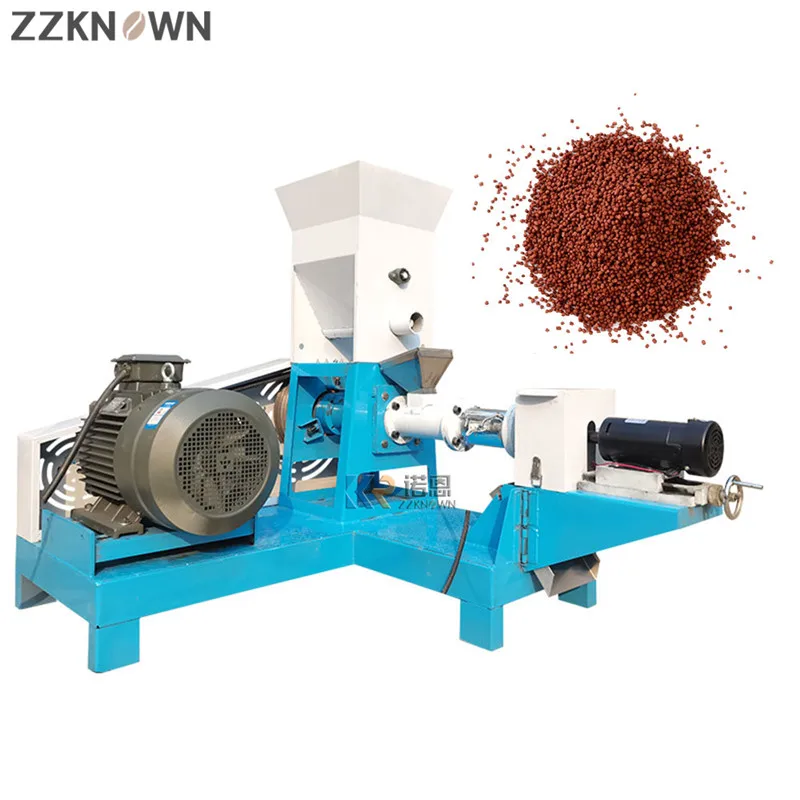 

Floating Fish Feed Pellet Granulator Extruder Making Machine Pet Food Production Line Double Screw Extruder