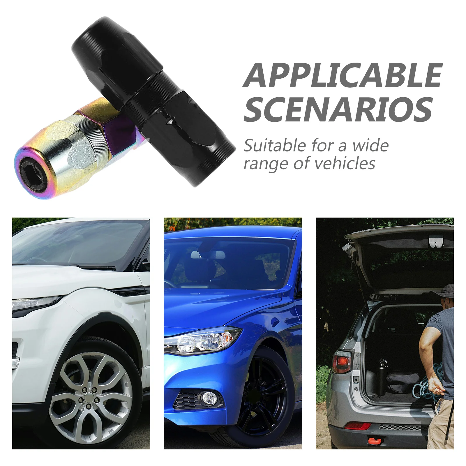 Bico de graxa de boca plana, 2 peças, à prova de vazamento, acoplador de metal, substituição para ferramentas automotivas, acessórios hidráulicos, pontas de mangueira, motor