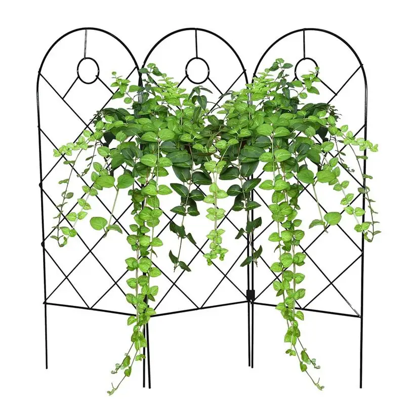 

Garden Trellis Plant Vines Climbing Trellis Decorative Fence Flower Plant Support Frame Collapsible Planter Holder For Climbing