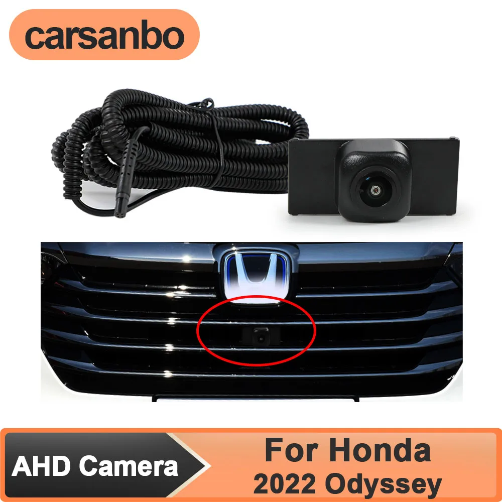 

Carsanbo 150° AHD 1080P Vehicle Front View Camera for Honda 2022 Odyssey Night Vision Waterproof Fisheye Lens Parking Monitoring