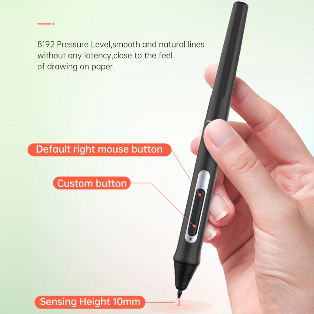 Imagem -06 - Lcd Graphics Drawing Monitor de Tablet Digital Art Pad Caneta Stylus sem Bateria para Windows Macos 8192 Níveis 11.6