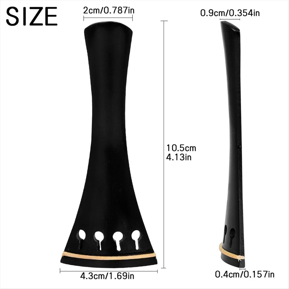 New arrival Violin Tailpiece String Plate High Hardness Wood Drawstring Board Violin Musical Instrument Accessories 3/4
