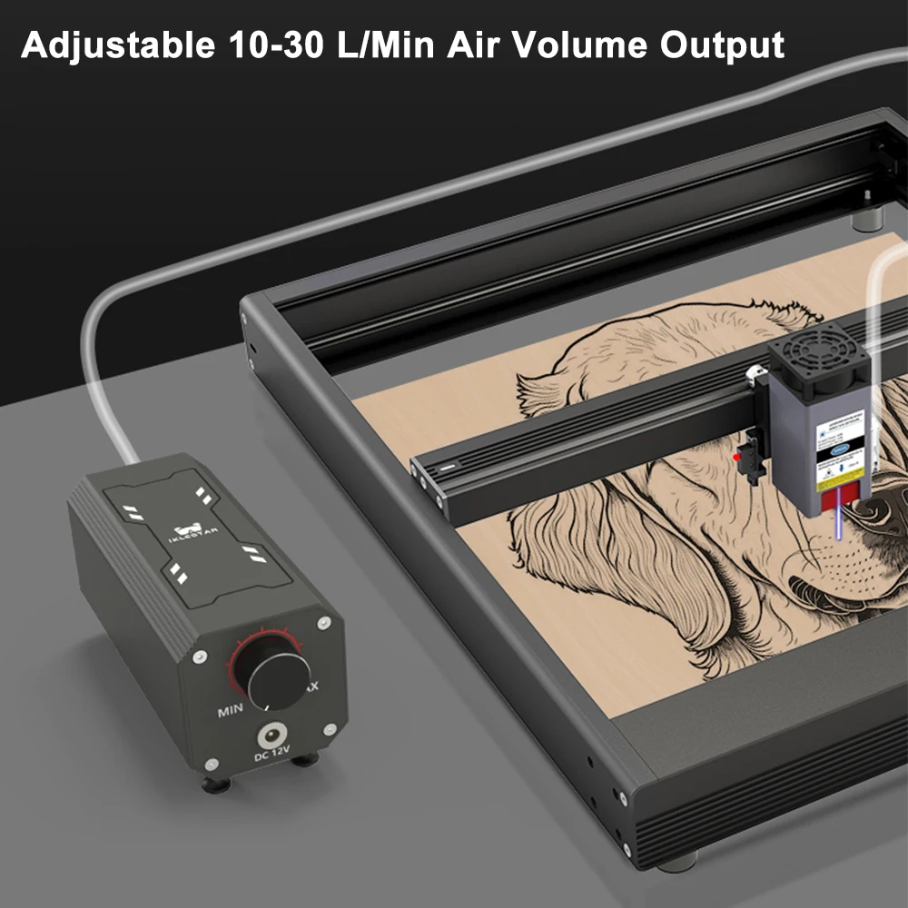 TWOWIN Air Assist Compressor AC 110 V/220 V Laserowa pompa wspomagająca powietrze do wycinarki laserowej i grawerki Regulowana 10-30 l/min