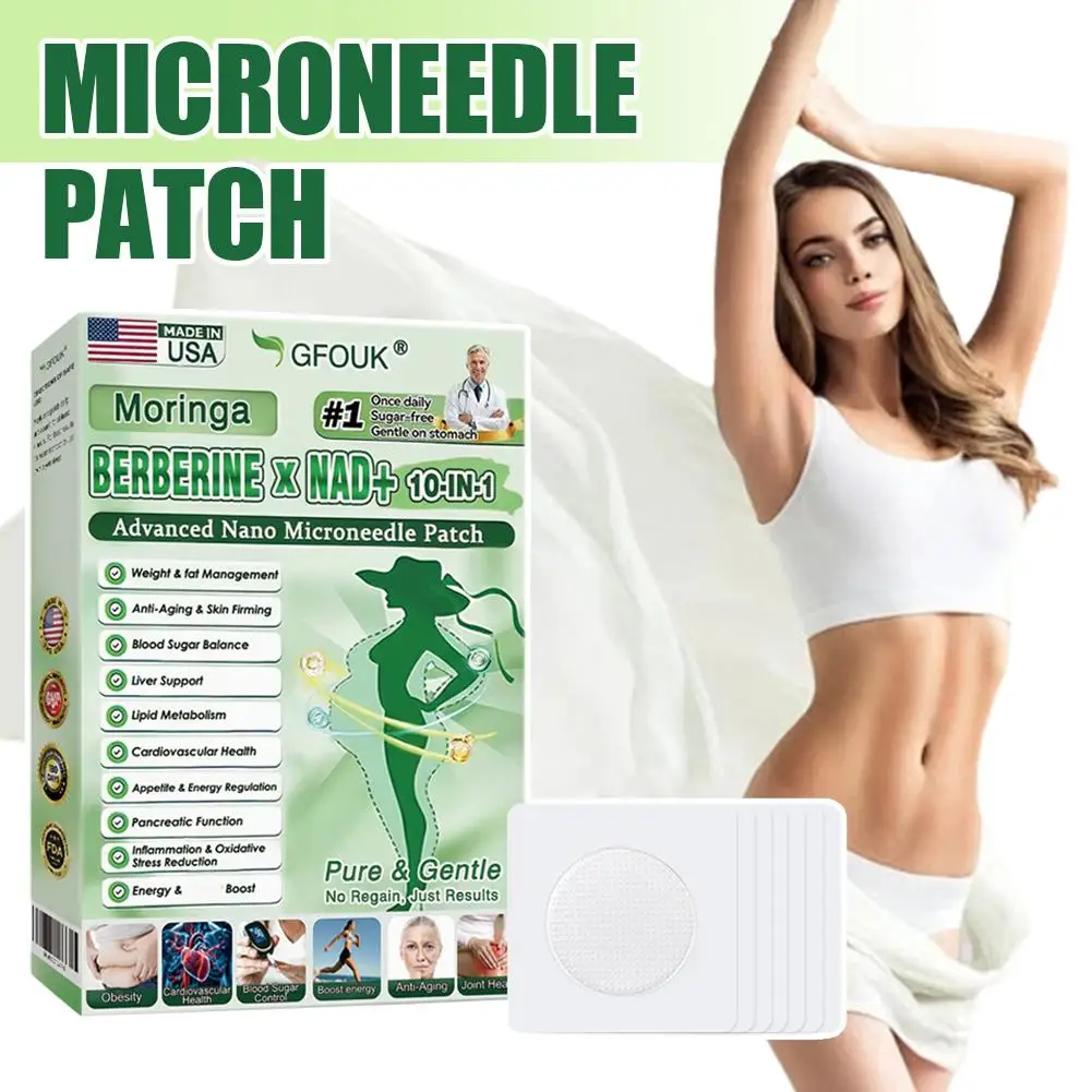 Moringa 10-in-1 Nano Microneedle Patch - Moisturizing, Firming Skin, Microdarts Technology for Women & Men Daily Care Body Care