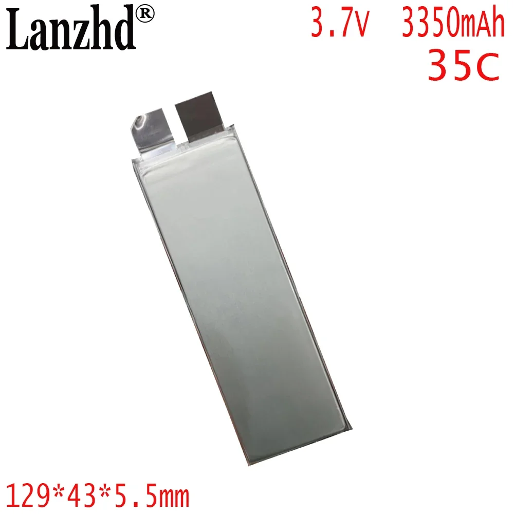 3.7V Li po High Rate 35C Lithium Polymer 3350mAh Cell For Diy Pack Power car Jump Starter 12v Tools 129*43*5.5mm 5543129