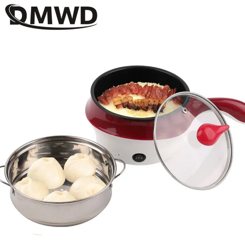 Marmite multi-cuisson électrique, poêle à remuer antiarina, cuiseur à vapeur, cuiseur à riz, hotpot, nouilles, bomicrophone, chauffe-aliments, chauffage au rine, 1,2 l