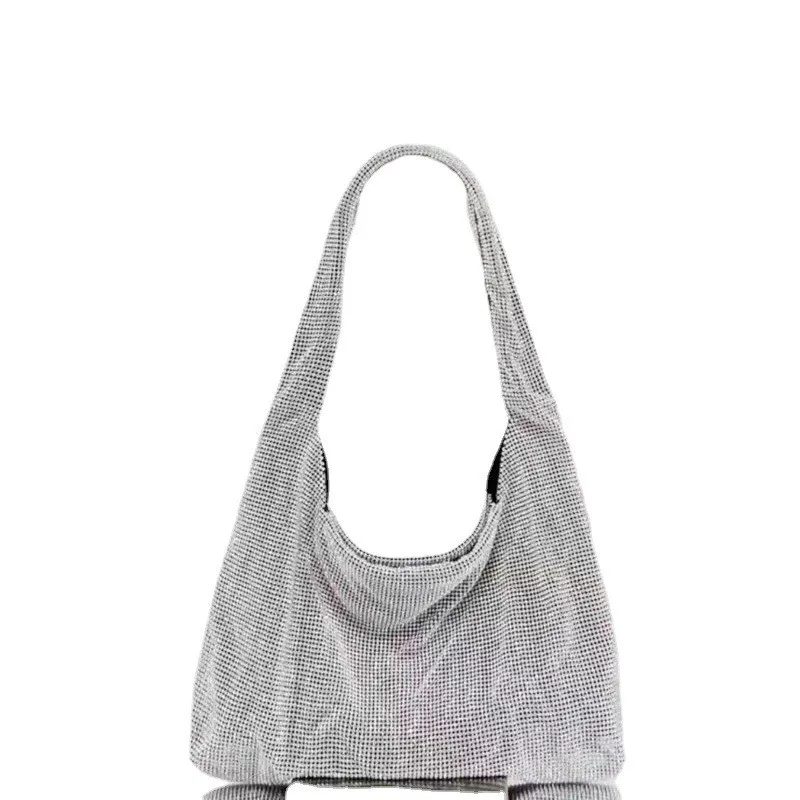 Full Diamond Rhinestone Diamond Underarm Hand Shoulder Crossbody Bag Lady Bolso De Diseñador Lujo Rhinestone Evening Banquet Bag
