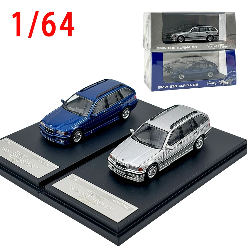 Diecast 1/64 Scale BMW E36 B8 Alpina 3 Series Crock Station Wagon Car Model Alloy BMW E36 B8 Alpina Car Model Collection Display