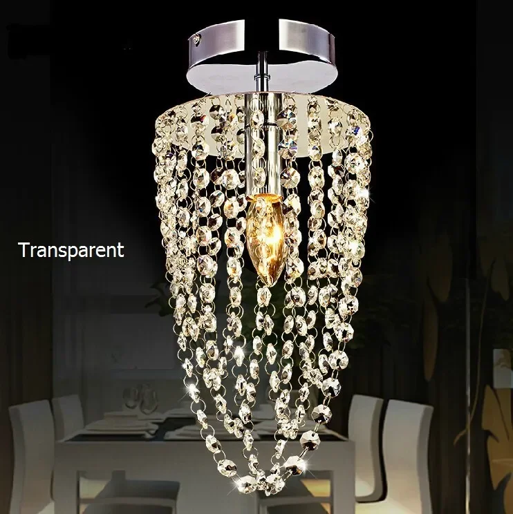 LED 1-light Chrome K9 Modern crystal chandelier lighting 110V-220V Transparent color