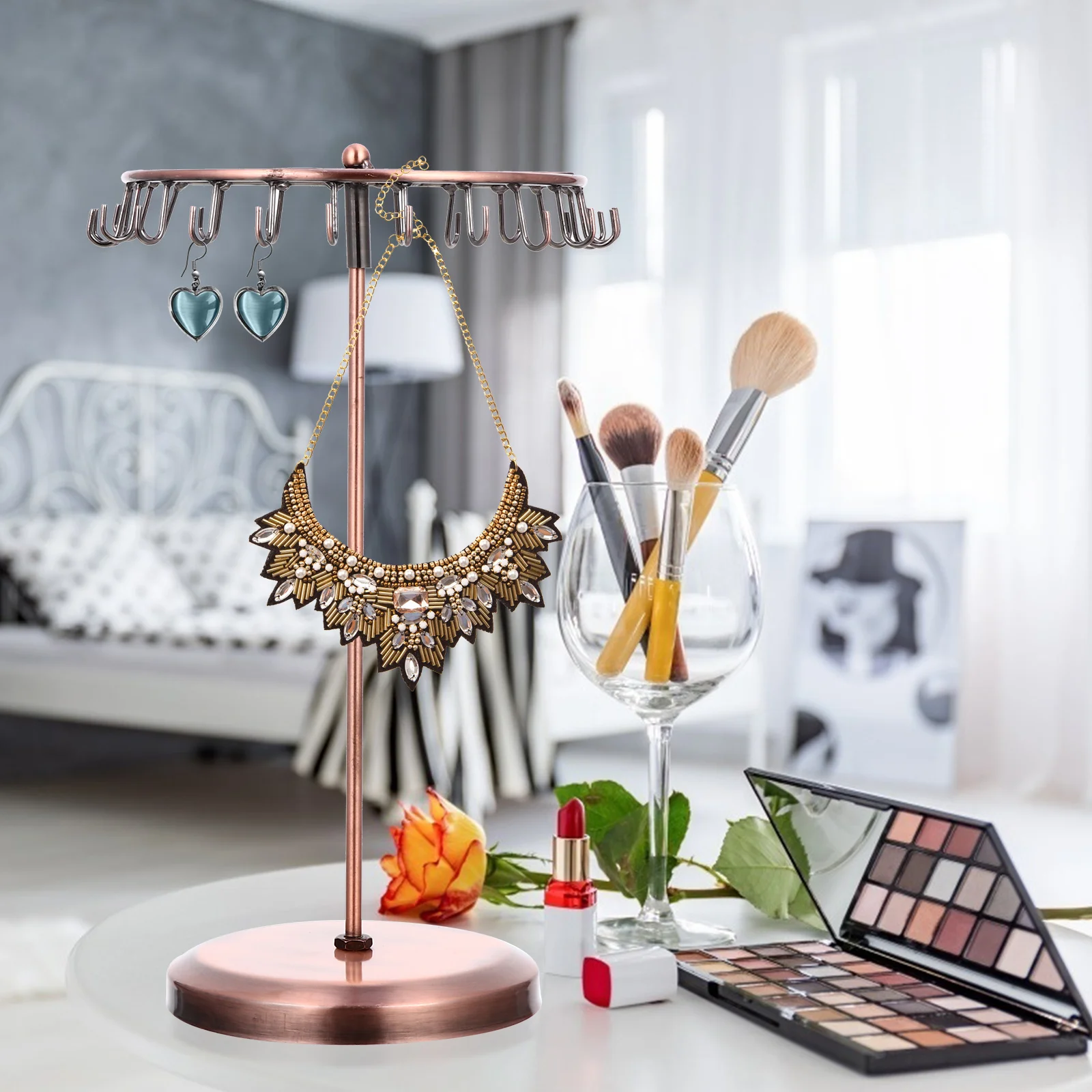 

Jewelry Display Rack Premium Earrings Necklace Storage Stand Durable Jewelry Organizer For Bedroom Store Decor Display Holder