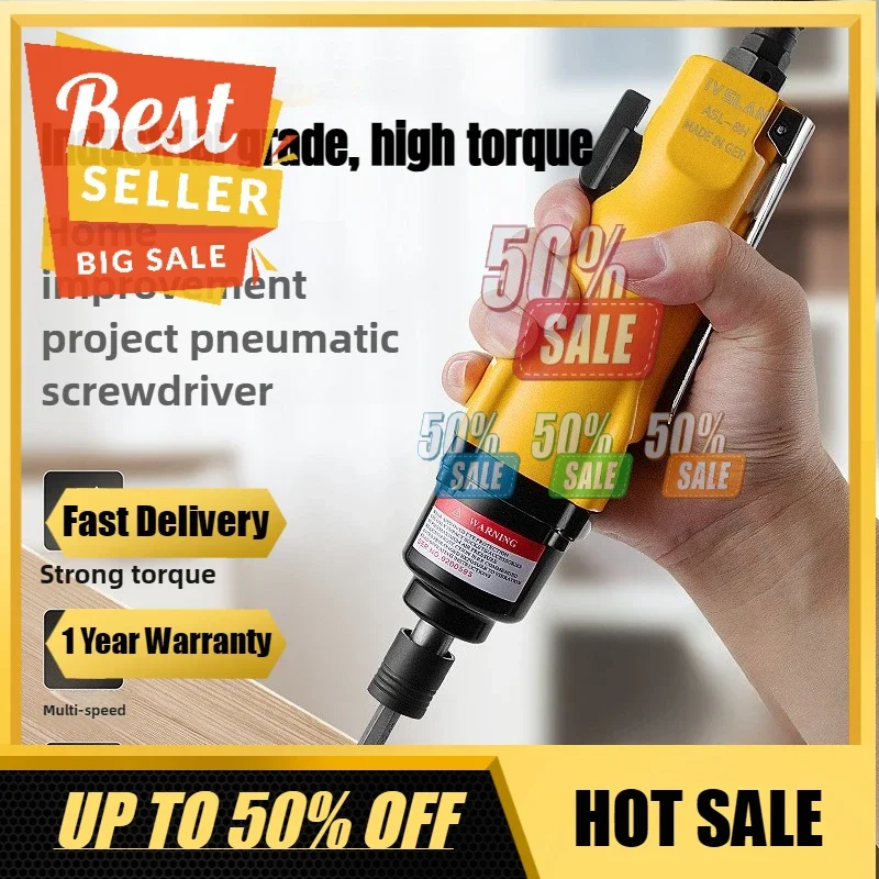 

【 Быстрая доставка】Пневматическая воздушная отвертка 8H/12H Пневматическая отвертка Прямая промышленная воздушная дрель