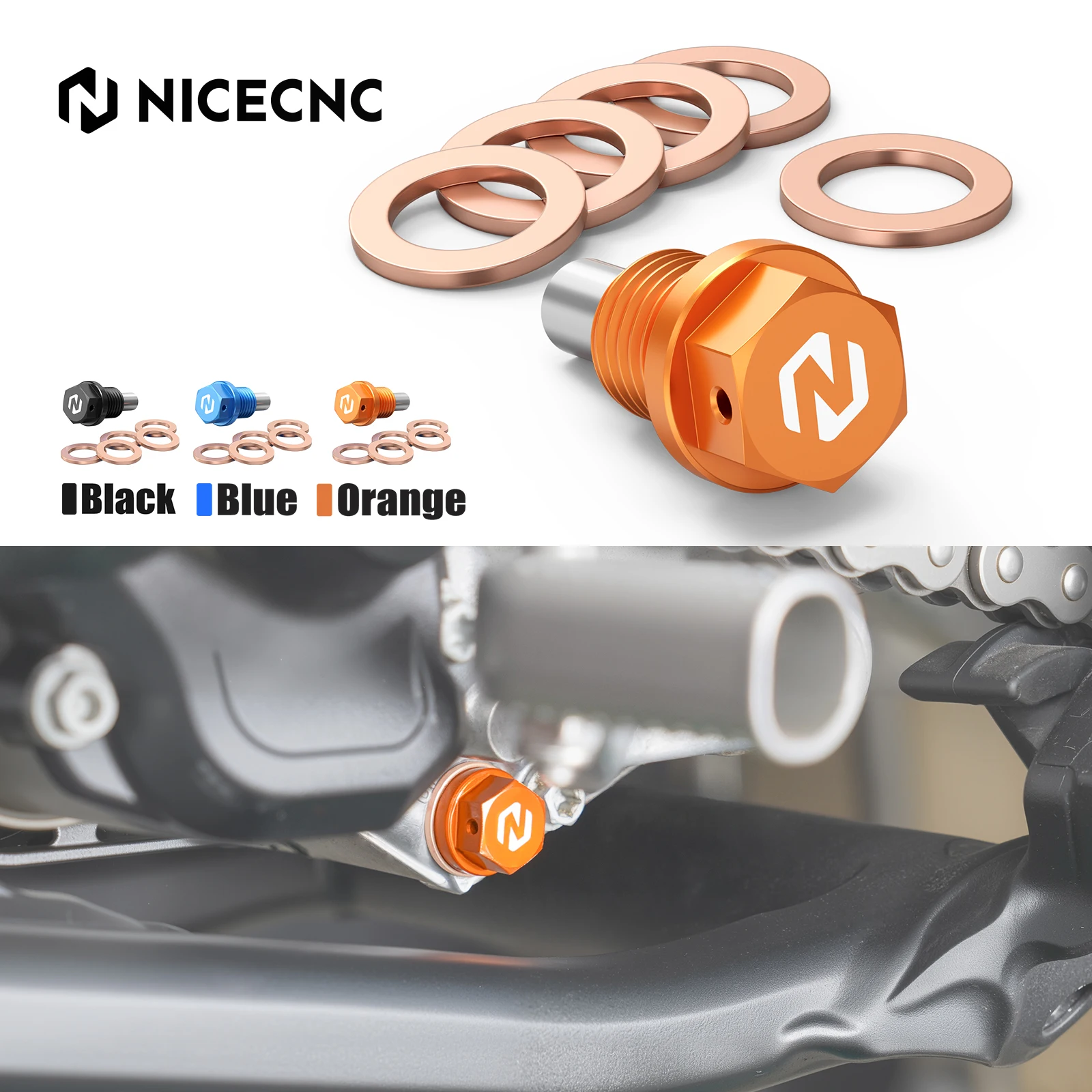

For 2025 2024 KTM EXC 300 XCW XC SX 125 150 200 250 300 350 400 450 500 530 EXCF XCFW XWF 1998-2025 Magnetic Oil Drain Plug Bolt