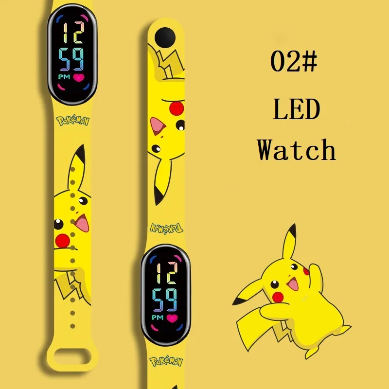 Pikachu Children Watches Girls Waterproof Sport Touch Screen Watch for Women Waterproof Digital Clock Bracelet Gifts