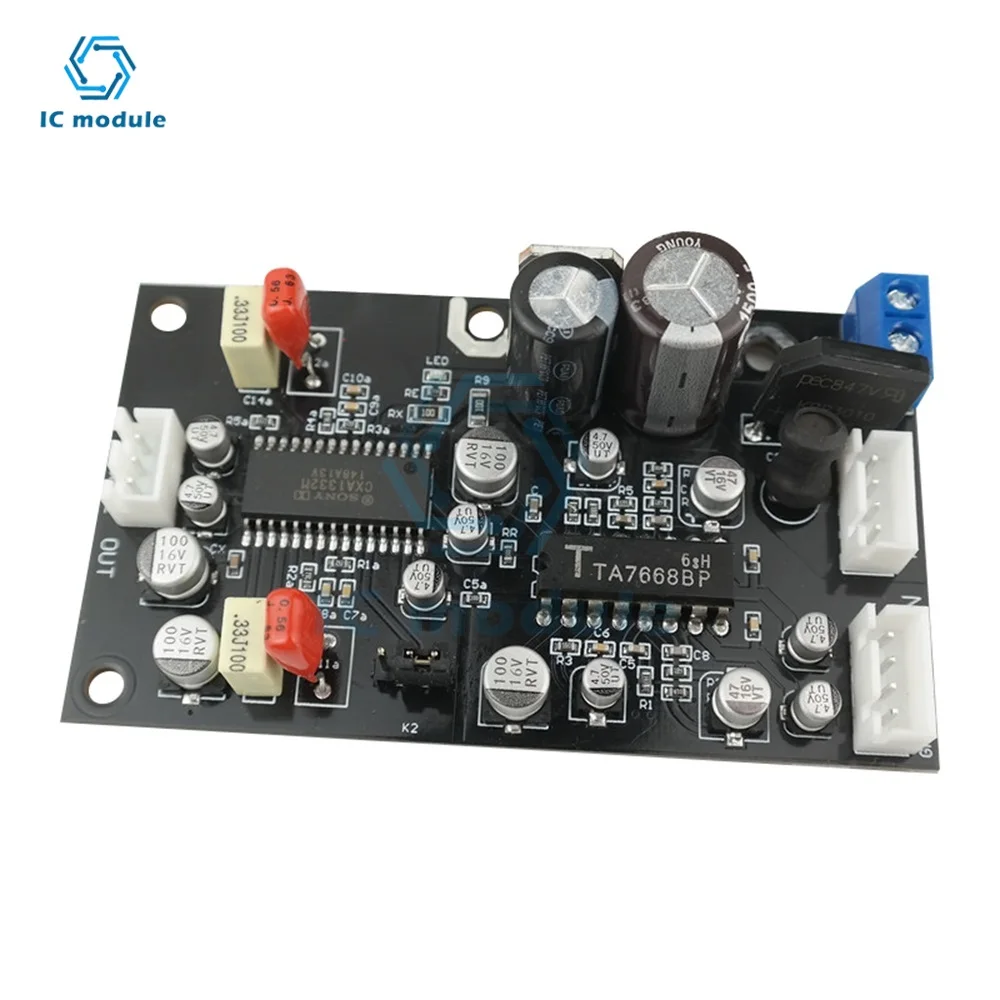 TA7668 Stereo Tape Recorder Magnetic Head Preamplifier Board With CXA1332 Dolby Noise Reduction Tape Recorder Preamp