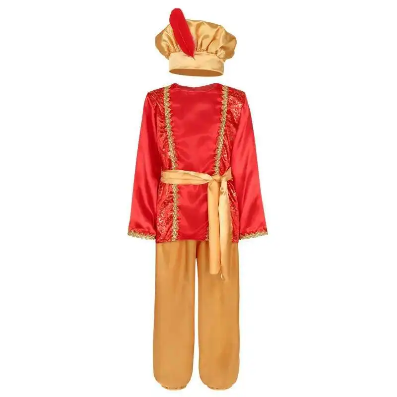 

4pcs Halloween cosplay costume Arab costume Indian prince costume children's performance cosplay costume