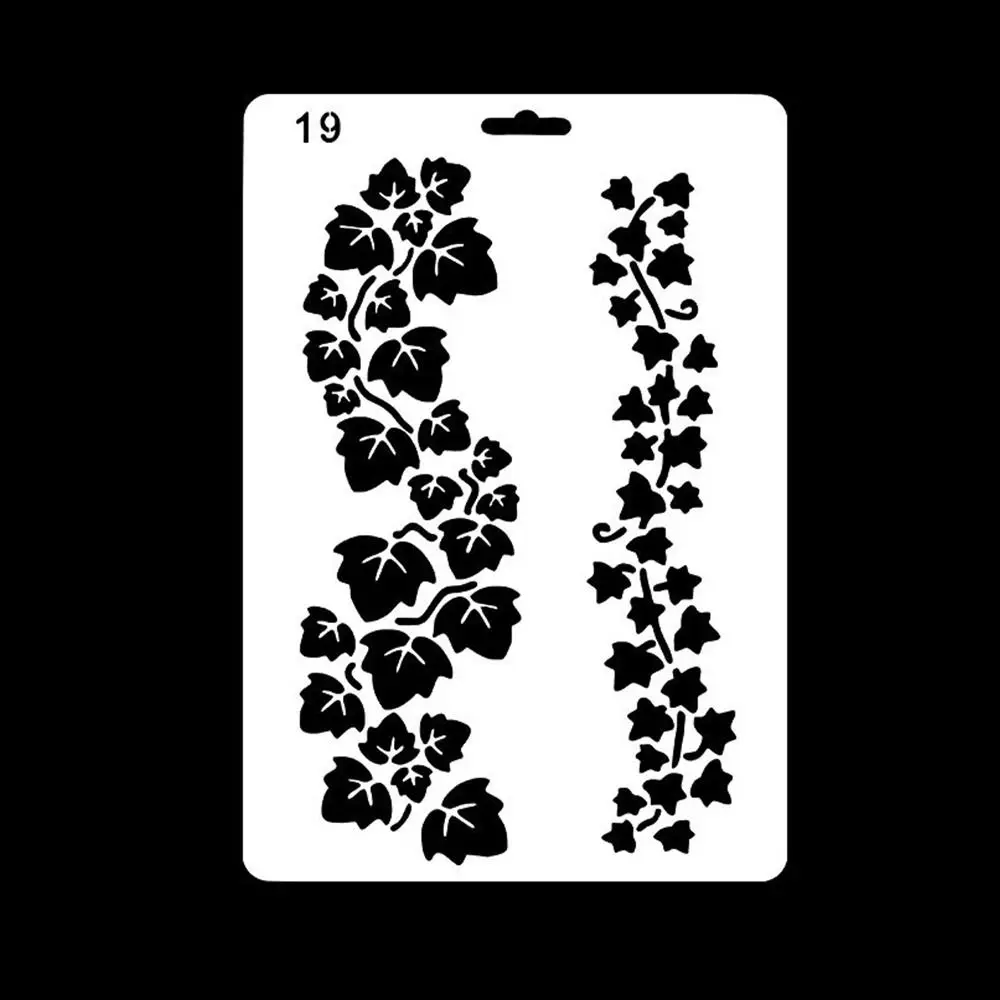 قوالب طلاء الوجه القابلة لإعادة الاستخدام، لوحة يدوية مجوفة يمكنك صنعها بنفسك، استنسل طلاء فني للجسم، أدوات مكياج الوشم سهلة الاستخدام #1