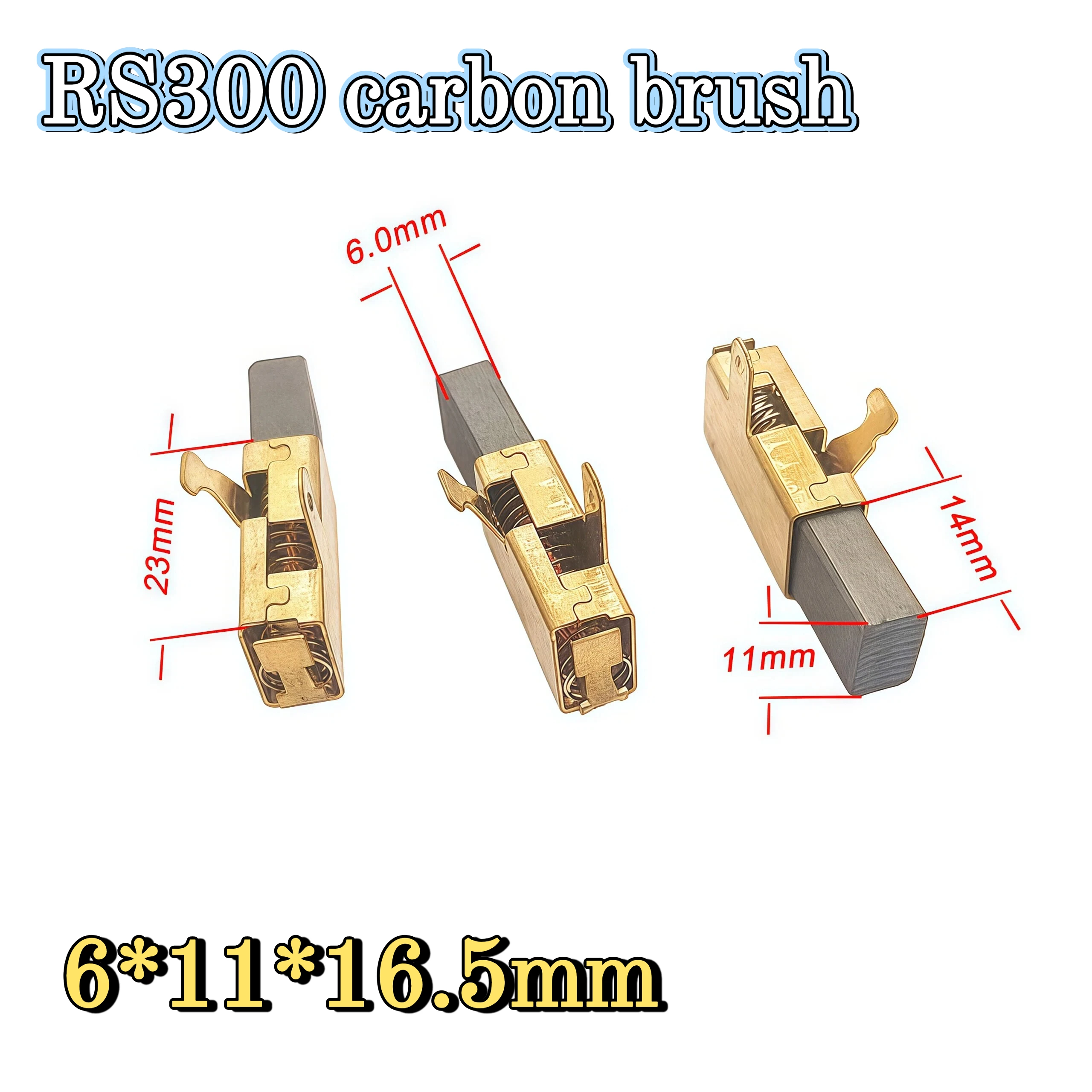 Square carbon brush holder, suitable for FESTOOL grinding machine dry mill carbon brush copper holder RS300 carbon brush