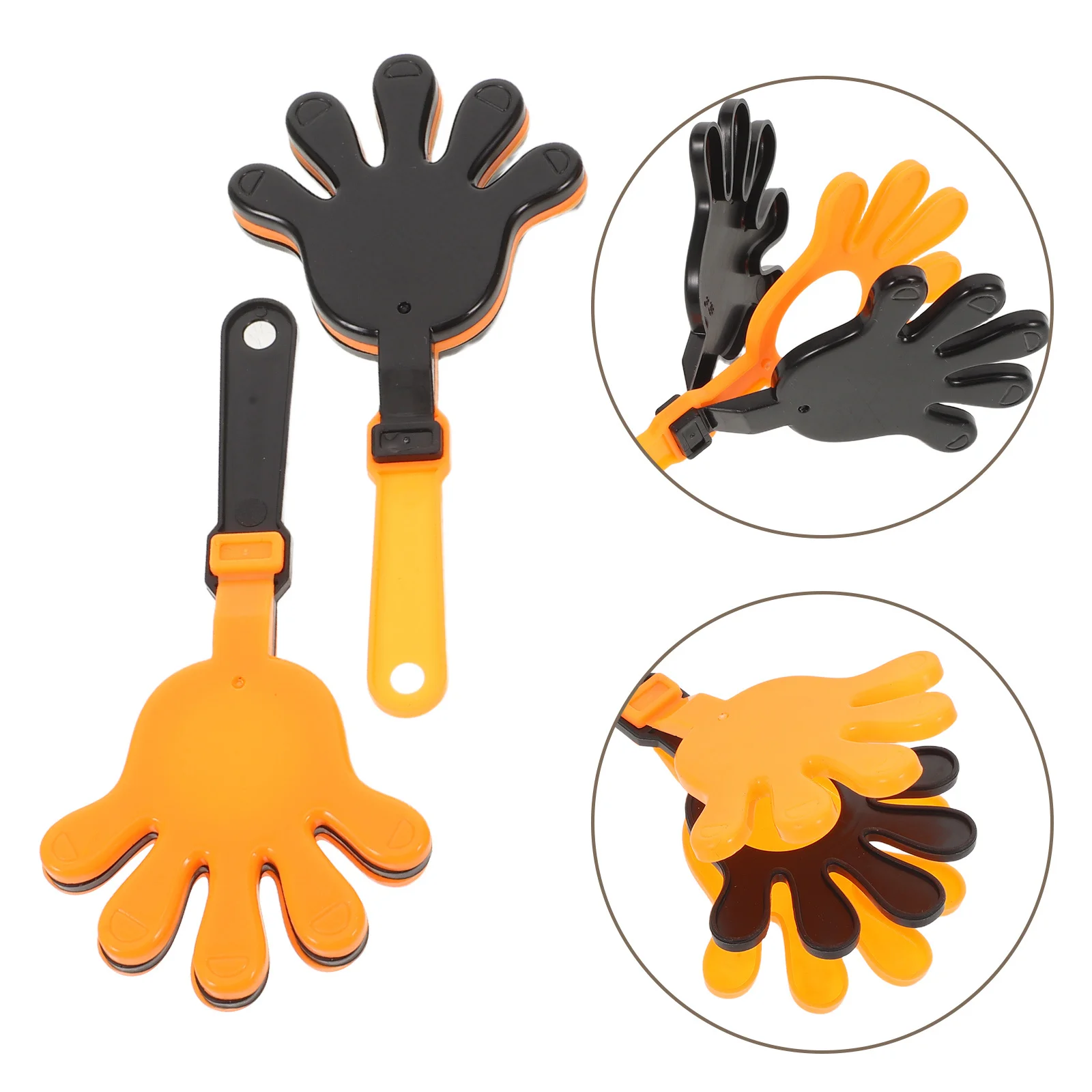 

10Pcs Plastic Hand Clappers 3.7 Inch - -Friendly Colored Castanets - Fun Party Favors for Birthdays Halloween Football Games