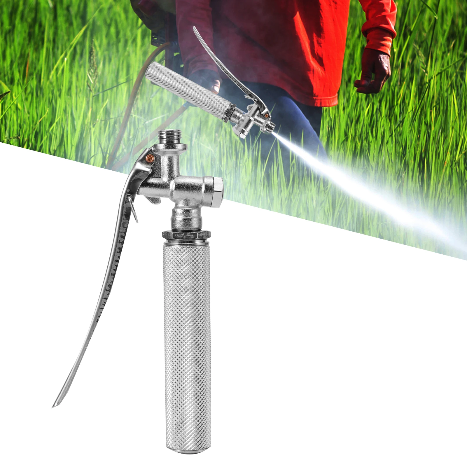 2 Inch Stainless Steel Backpack Type Agricultural Sprayer Handle High Pressure Spray Handle With Built-In Filter Switch Garden