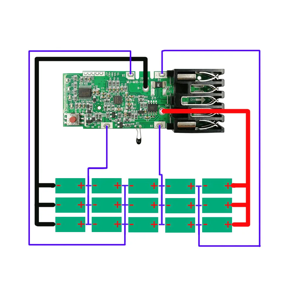 For M18 18650 Li-ion Battery Management System Charging Protection Circuit Board BSM PCBA For Milwaukee 18V Lithium Ion Battery image 4