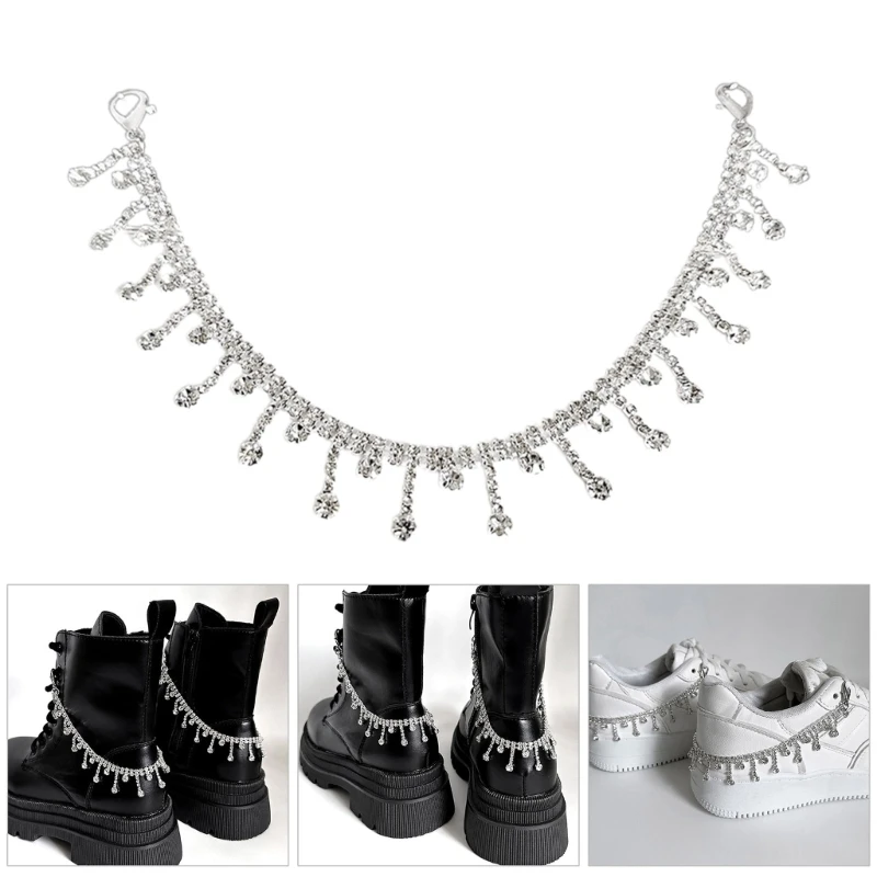 Fashion Forward Shoe Decoration Chains Trendy Metal Shoe Heel Charm Accessory Fashionable Jewelry for Men and Women