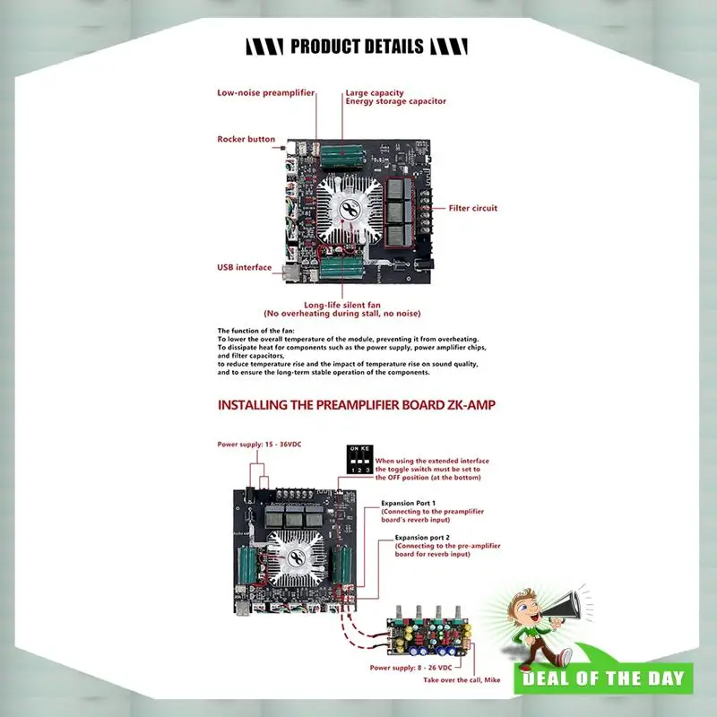 24시간 배송 ZK-HT21 2.1 채널 160Wx2+ 220W 디지털 전력 증폭기 Bluetooth APP TDA7498E 오디오 모듈