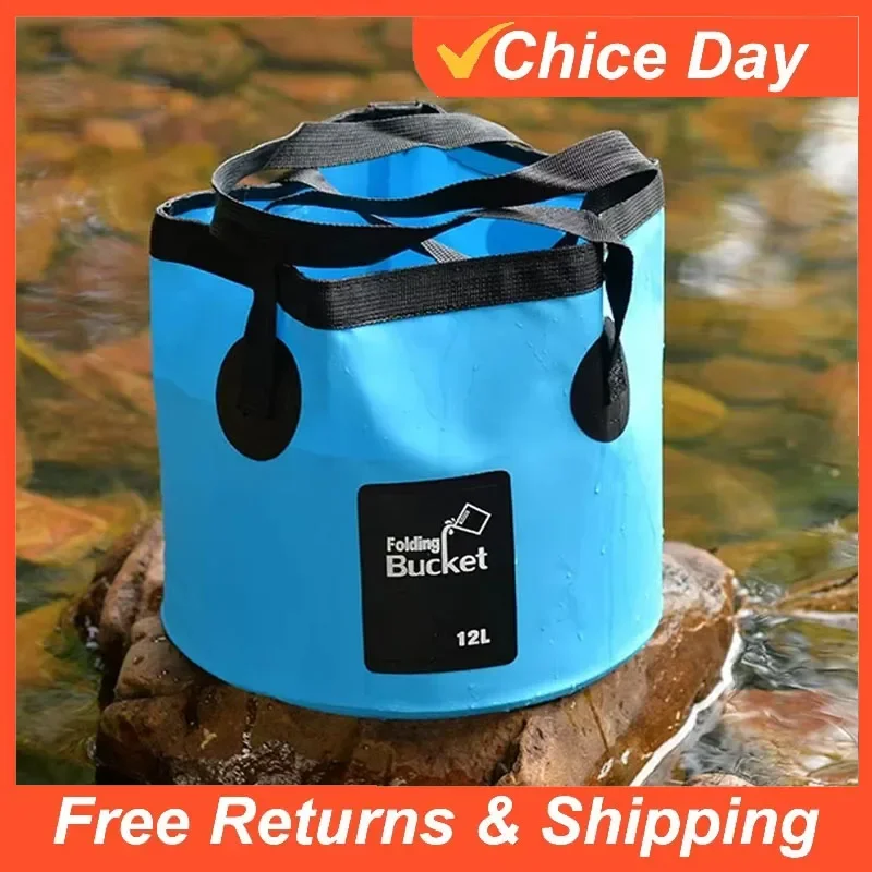 Collapsible Bucket Camping Water Storage Container Portable Folding Wash Basin For Traveling Hiking Fishing Boating Garden Amagi