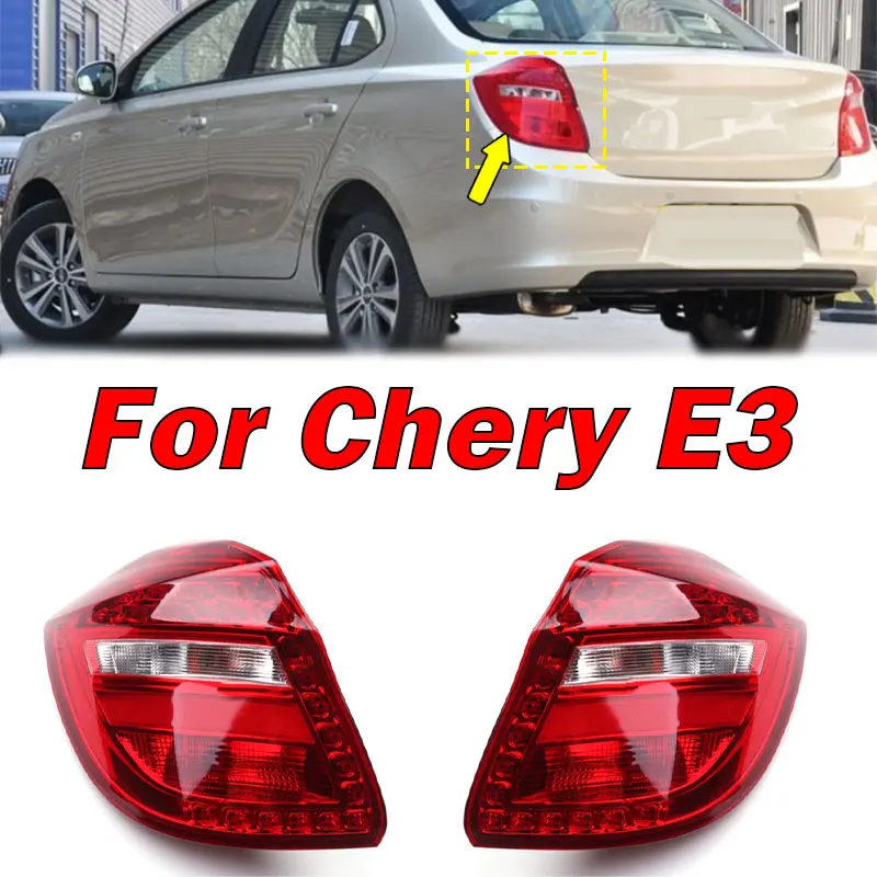 

Внешние аксессуары для автомобиля, сигнальная лампа для Chery E3, автоматический задний фонарь, задний фонарь, предупреждающий задний фонарь, задний фонарь дальнего света в сборе