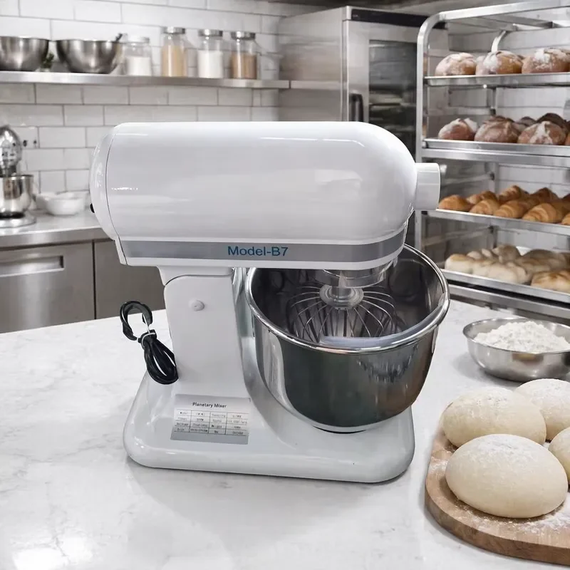 7L Commercial Planetary Food Mixer Stainless Steel Stand Mixer for Dough Cake Flour Egg Beater Kitchen Bakery Restaurant