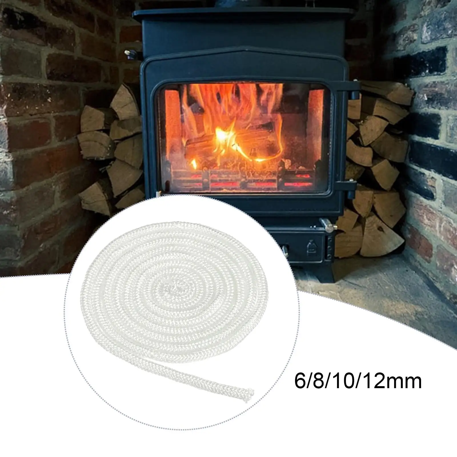 

Уплотнительная веревка для камина s Gasket 4M, разрезаемая, с плетеным дизайном, термостойкая