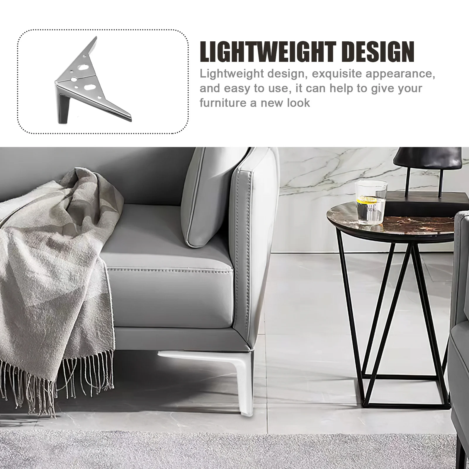 

4Pcs Steel Furniture Support Feet Metal Legs for Sofa Table Cabinet Chair Bed Restoration Cabinet Foot Sofa Foot